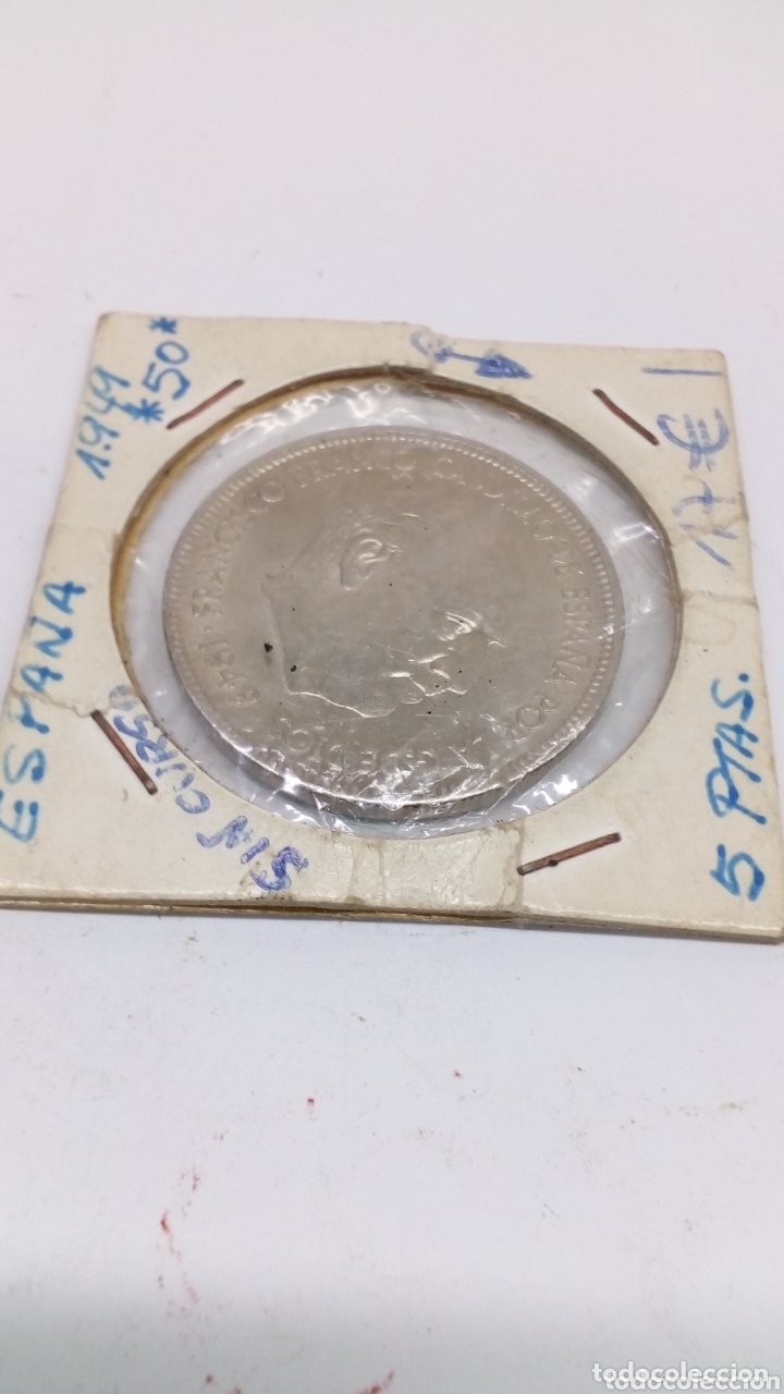 Monedas Franco: Moneda 5 pesetas a&ntilde;o 1947 - Foto 1