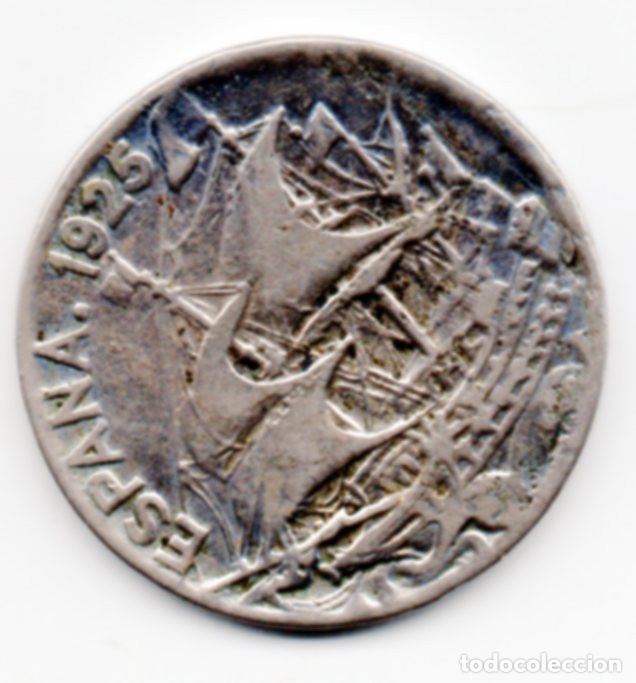 Monedas Franco: 1925 espa&ntilde;a 25 centimos - Foto 2