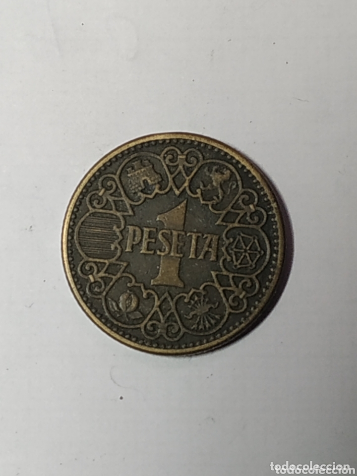 Monedas Franco: Moneda 1peseta 1944 - Foto 2