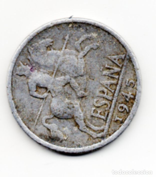 Monedas Franco: espa&ntilde;a 1945 10 cents - Foto 1
