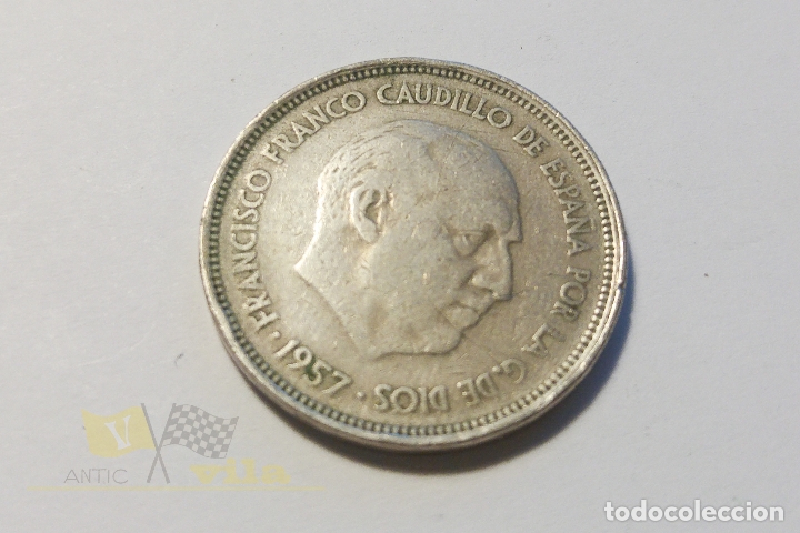 Monedas Franco: Moneda de 25 pesetas - 1957 *58 - Foto 3