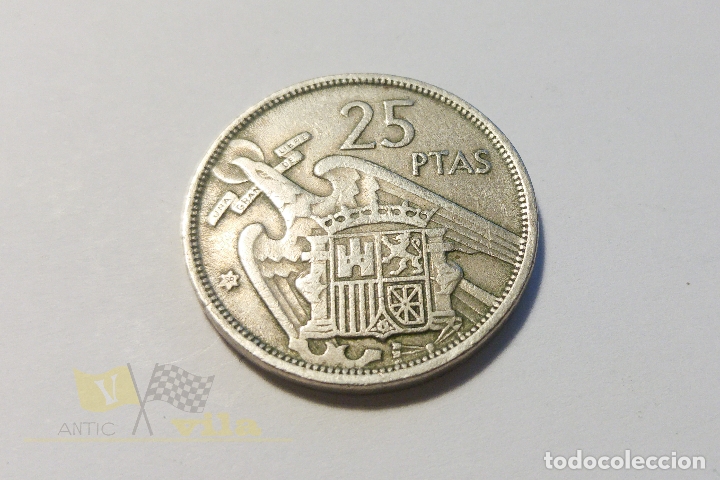 Monedas Franco: Moneda de 25 pesetas - 1957 *58 - Foto 1