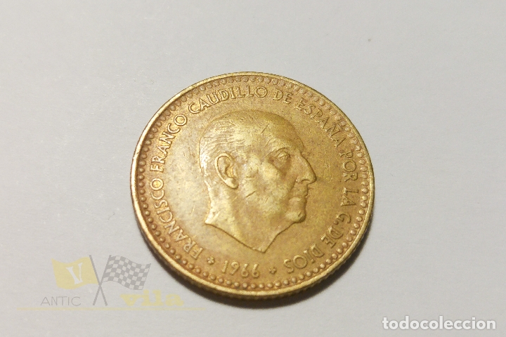 Monedas Franco: Moneda de 1 peseta - 1966 *72 - Foto 3