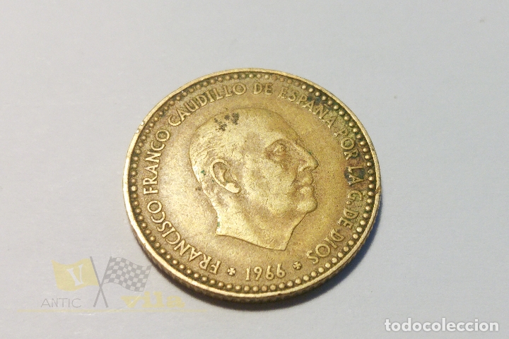 Monedas Franco: Moneda de 1 peseta - 1966 *69 - Foto 3