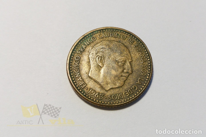 Monedas Franco: Moneda de 1 peseta - 1963 *66 - Foto 3