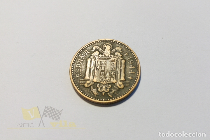 Monedas Franco: Moneda de 1 peseta 1944 - Foto 2