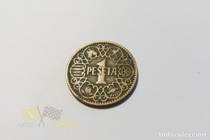 Monedas Franco: Moneda de 1 peseta 1944 - Foto 1