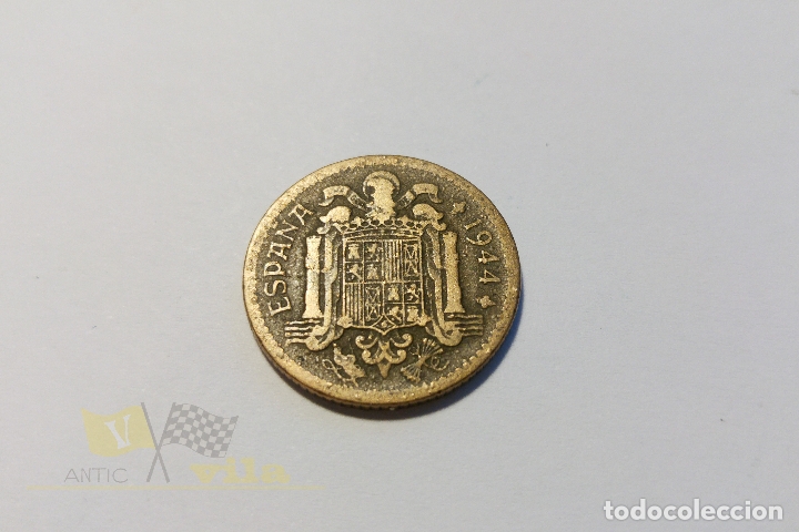 Monedas Franco: Moneda de 1 peseta 1944 - Foto 2