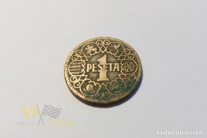 Monedas Franco: Moneda de 1 peseta 1944 - Foto 1