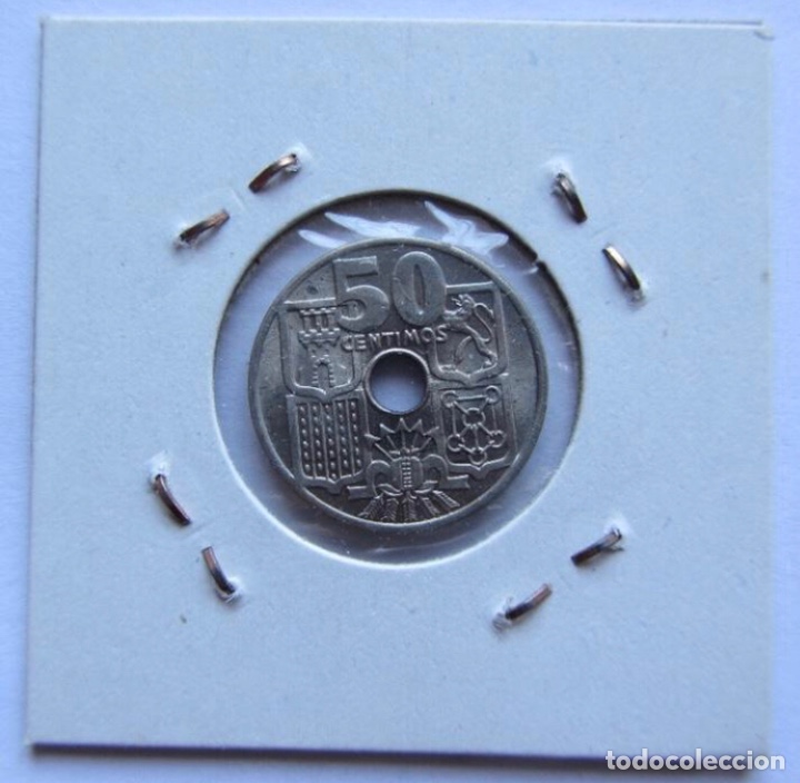 Monedas Franco: MONEDA DE 50 C&Eacute;NTIMOS (SIN CIRCULAR) DEL A&Ntilde;O 1949. - Foto 2