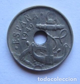 Monedas Franco: MONEDA DE 50 C&Eacute;NTIMOS DEL A&Ntilde;O 1949. - Foto 2