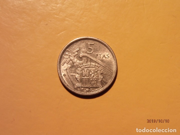 Monedas Franco: ESPA&Ntilde;A 5 PESETAS 1957*68. - Foto 2