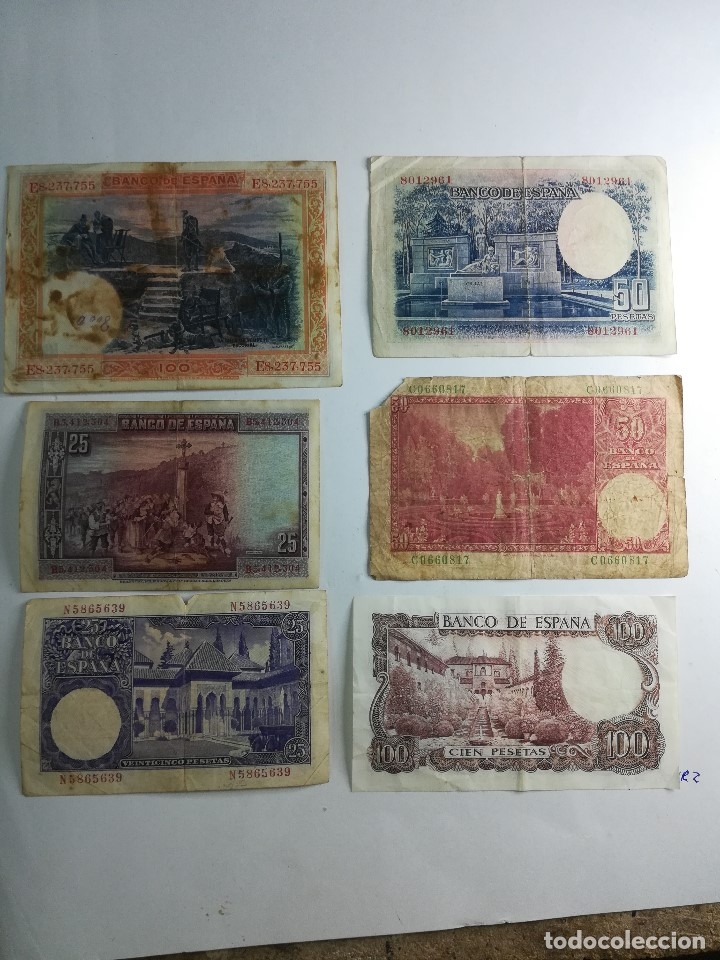 Monedas Franco: BILLETES 6 DEL ESTADO ESPA&Ntilde;OL - Foto 1