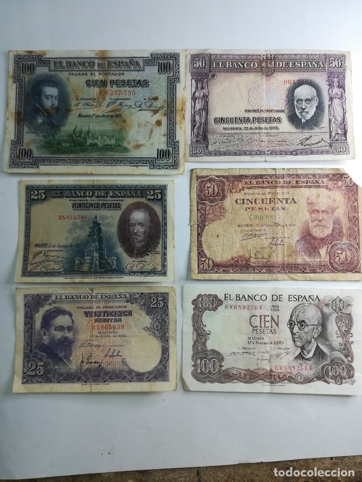 Monedas Franco: BILLETES 6 DEL ESTADO ESPA&Ntilde;OL - Foto 2
