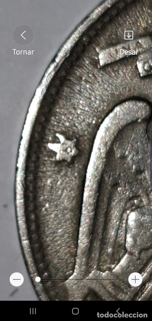 Monedas Franco: Error - 25 pesetas 1957 - estrella laxa - Foto 1
