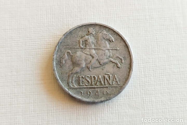 Monedas Franco: Monedas de 5 Centimos - 1940 - Foto 2