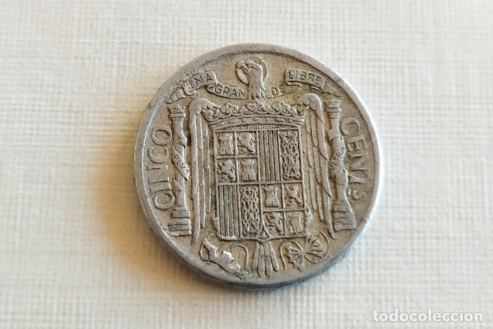 Monedas Franco: Monedas de 5 Centimos - 1940 - Foto 4