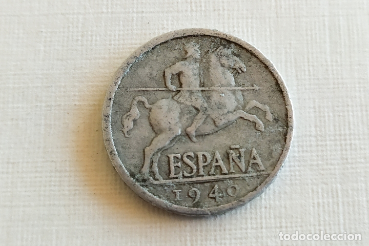 Monedas Franco: Monedas de 5 Centimos - 1940 - Foto 2
