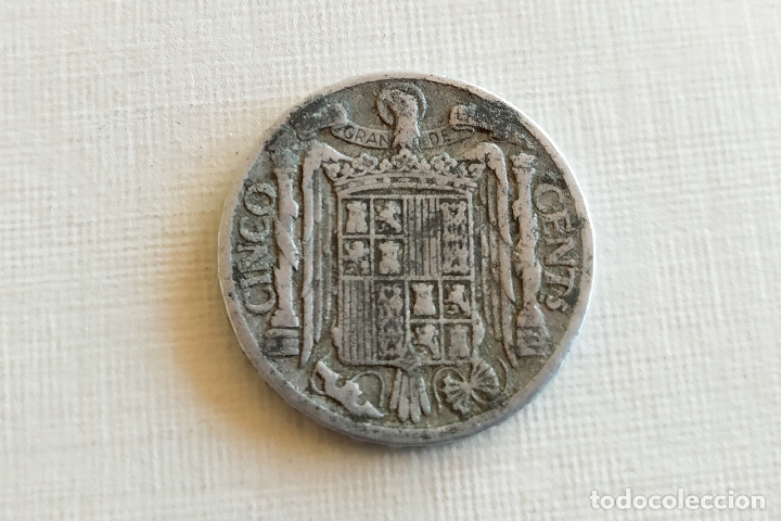 Monedas Franco: Monedas de 5 Centimos - 1940 - Foto 4