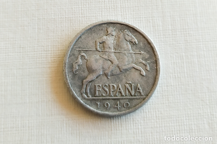 Monedas Franco: Monedas de 5 Centimos - 1940 - Foto 2