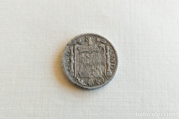 Monedas Franco: Monedas de 5 Centimos - 1940 - Foto 3