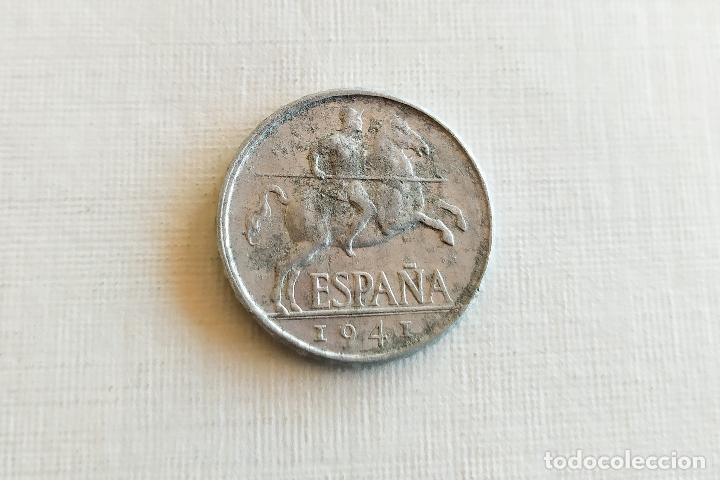 Monedas Franco: Moneda de 5 Centimos - 1941 - Foto 2