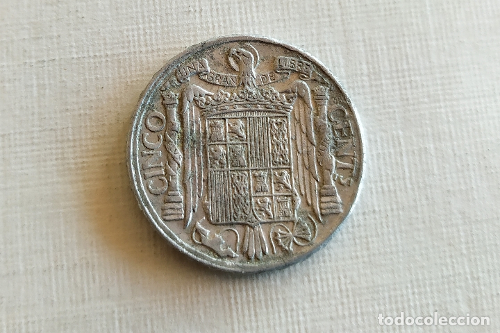 Monedas Franco: Moneda de 5 Centimos - 1941 - Foto 4