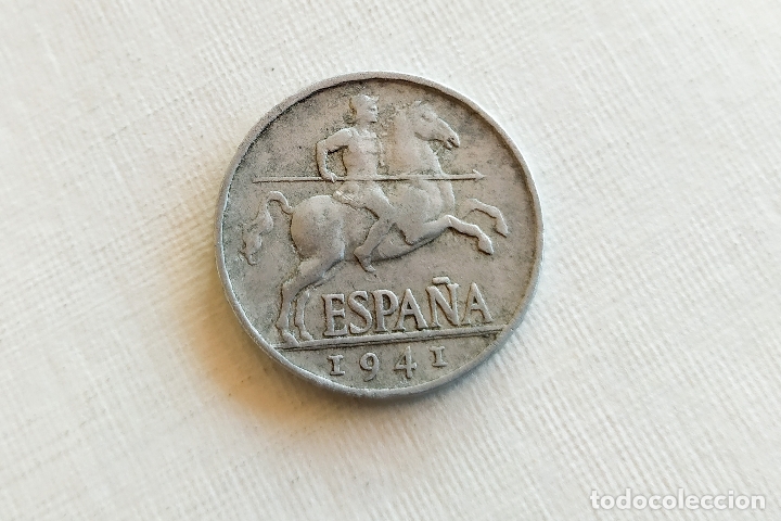 Monedas Franco: Moneda de 5 Centimos - 1941 - Foto 2