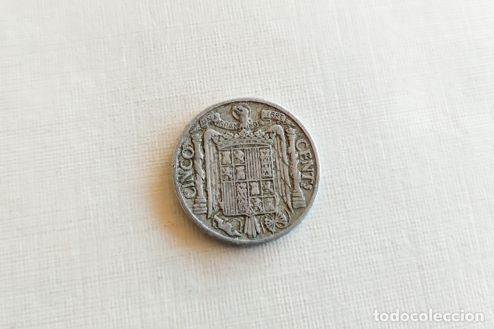 Monedas Franco: Moneda de 5 Centimos - 1941 - Foto 3