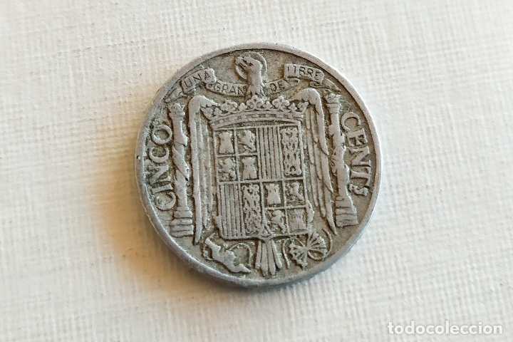 Monedas Franco: Moneda de 5 Centimos - 1941 - Foto 4