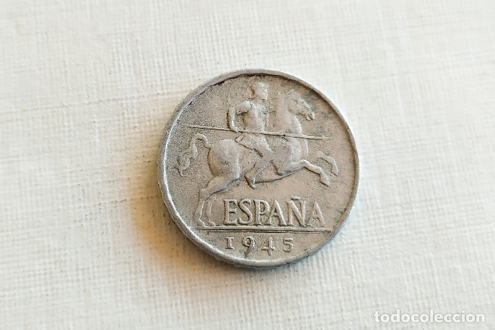 Monedas Franco: Moneda de 5 Centimos - 1945 - Foto 2