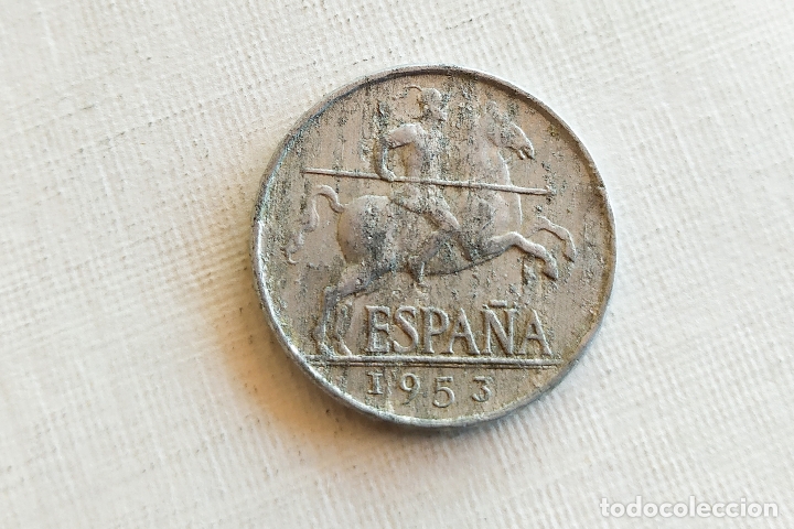 Monedas Franco: Moneda de 5 Centimos - 1953 - PLVS ULTRA - Foto 2