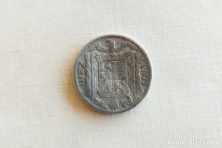 Monedas Franco: Moneda de 10 Centimos - 1941 - Foto 3