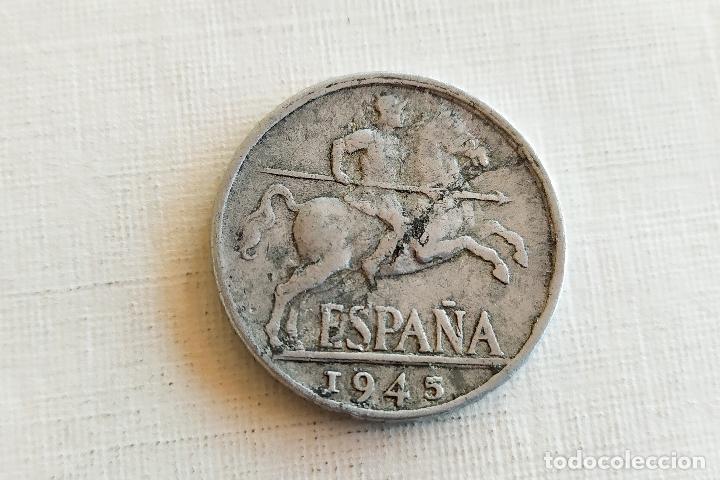 Monedas Franco: Moneda de 10 Centimos - 1945 - Foto 2