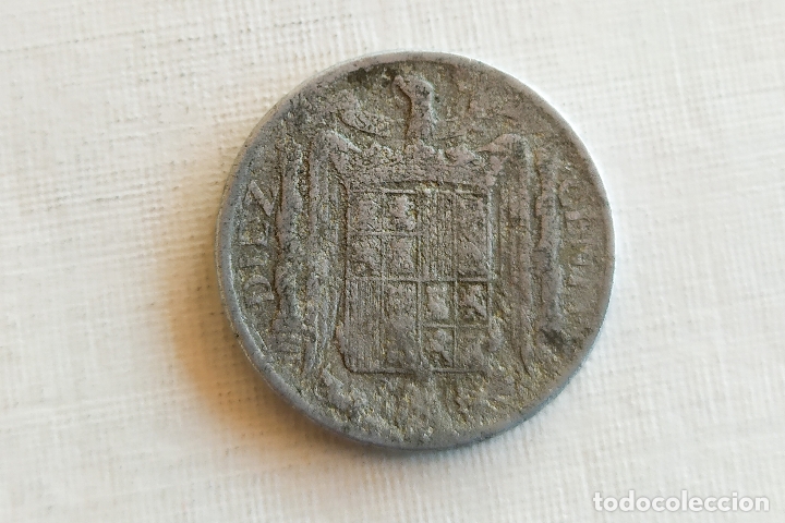 Monedas Franco: Moneda de 10 Centimos - 1945 - Foto 4