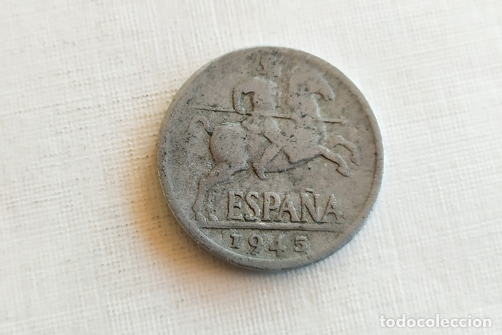 Monedas Franco: Moneda de 10 Centimos - 1945 - Foto 2