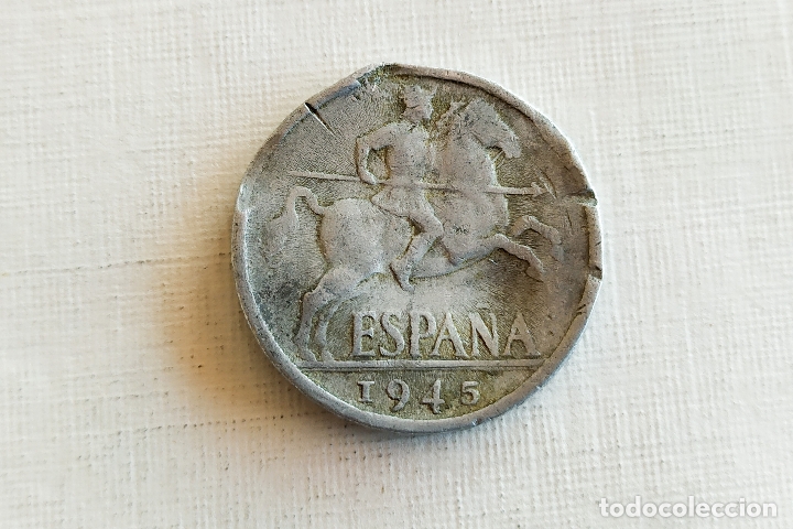 Monedas Franco: Moneda de 10 Centimos - 1945 - Foto 2
