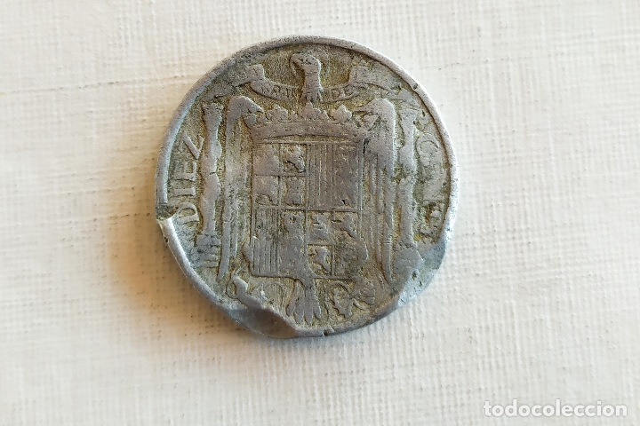 Monedas Franco: Moneda de 10 Centimos - 1945 - Foto 4