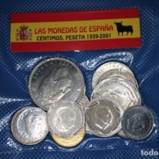 Monedas Franco: ESPAÑA, 16 MONEDAS DESDE EL ESTADO ESPAÑOL HASTA EL 2001. CIRCULADAS.. Lote 253756180
