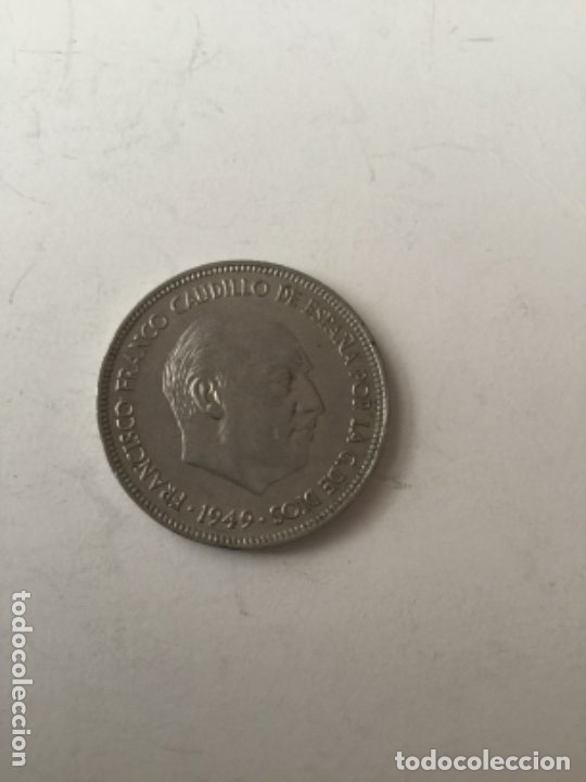 Monedas Franco: Moneda 5 pesetas - estrella 49 - Foto 1