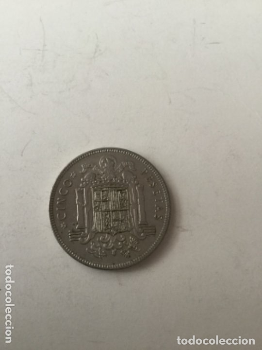 Monedas Franco: Moneda 5 pesetas - estrella 49 - Foto 2
