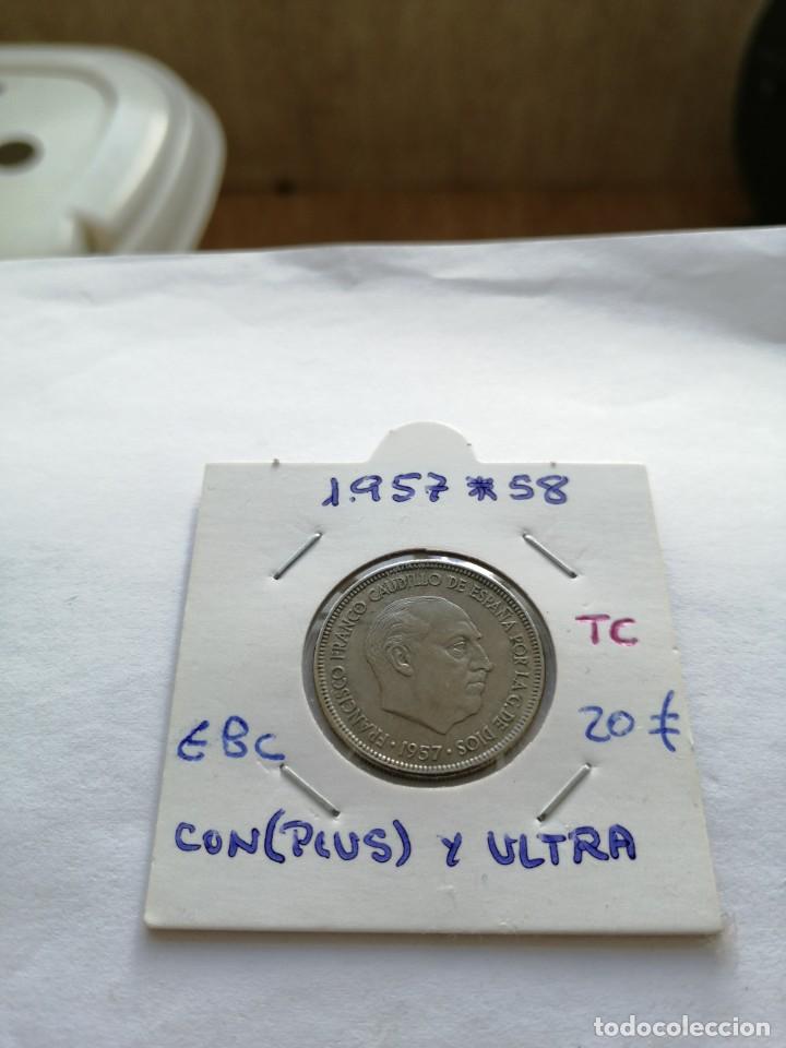 Monedas Franco: 5 pesetas 1957 * 58 EBC - Foto 1