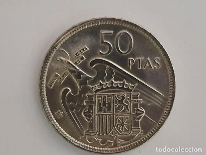 Monedas Franco: Moneda 50 pesetas 1957 *58 - EBC - Foto 6