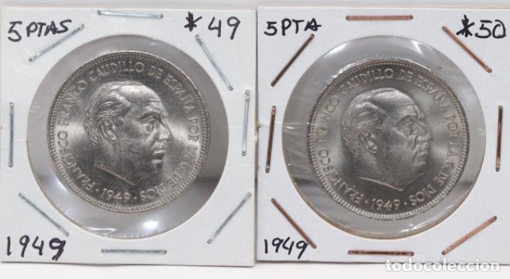 Monedas Franco: LOTE DE 2 MONEDAS SIN CIRCULAR, 1949 - Foto 1