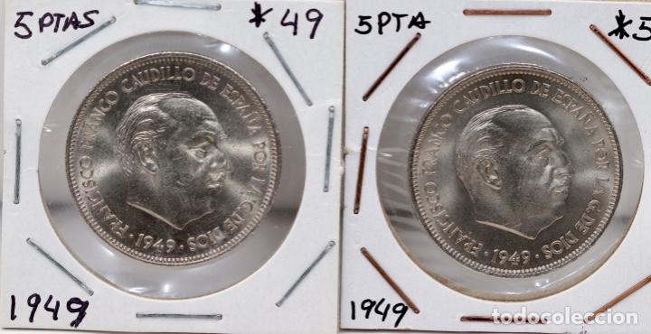 Monedas Franco: LOTE DE 2 MONEDAS SIN CIRCULAR, 1949 - Foto 2