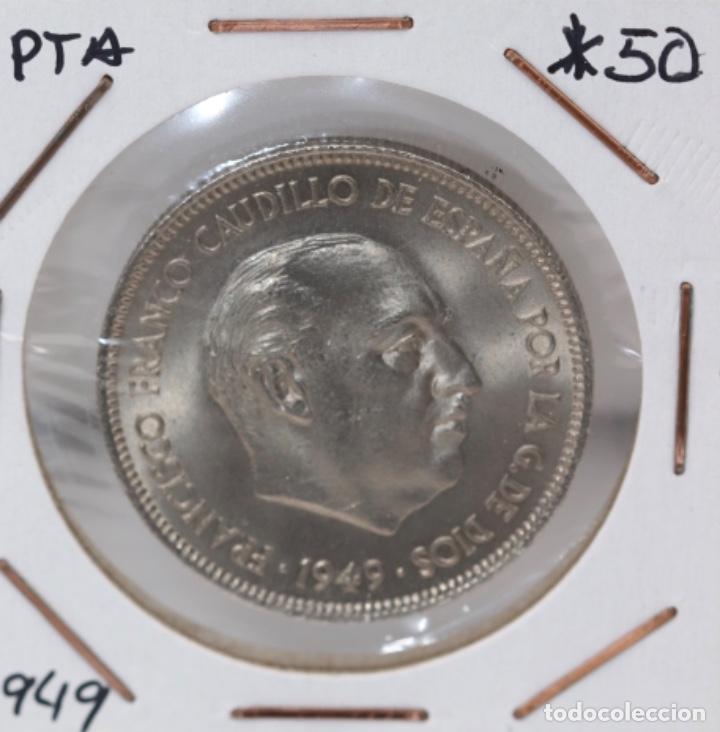 Monedas Franco: LOTE DE 2 MONEDAS SIN CIRCULAR, 1949 - Foto 3