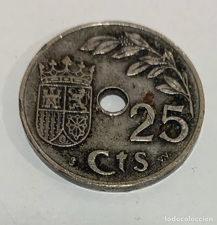 Monedas Franco: Moneda 25 cts 1937 - Foto 2