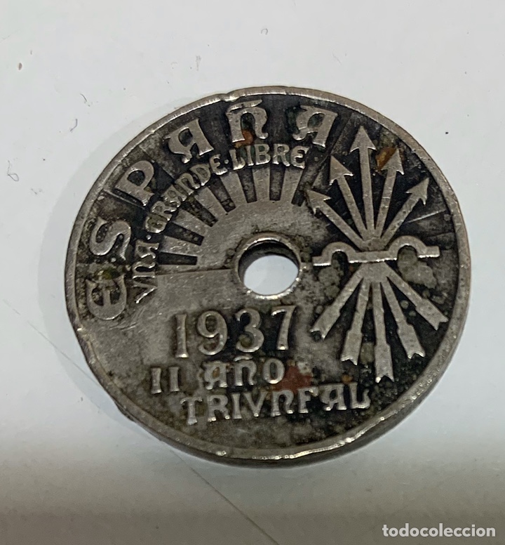 Monedas Franco: Moneda 25 cts 1937 - Foto 1