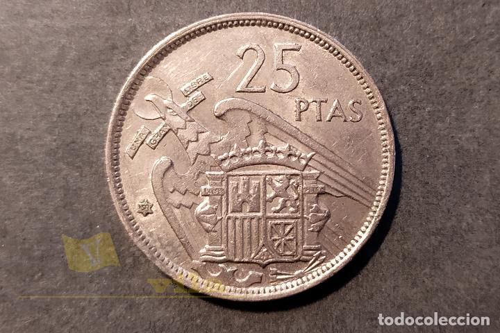Monedas Franco: Moneda de 25 Pesetas - 1957 *58 - Foto 2