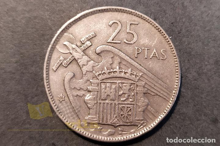 Monedas Franco: Moneda de 25 Pesetas - 1957 *61 - Foto 2